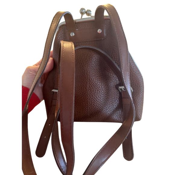 Rare Y2K Guess Leather Kisslock Backpack